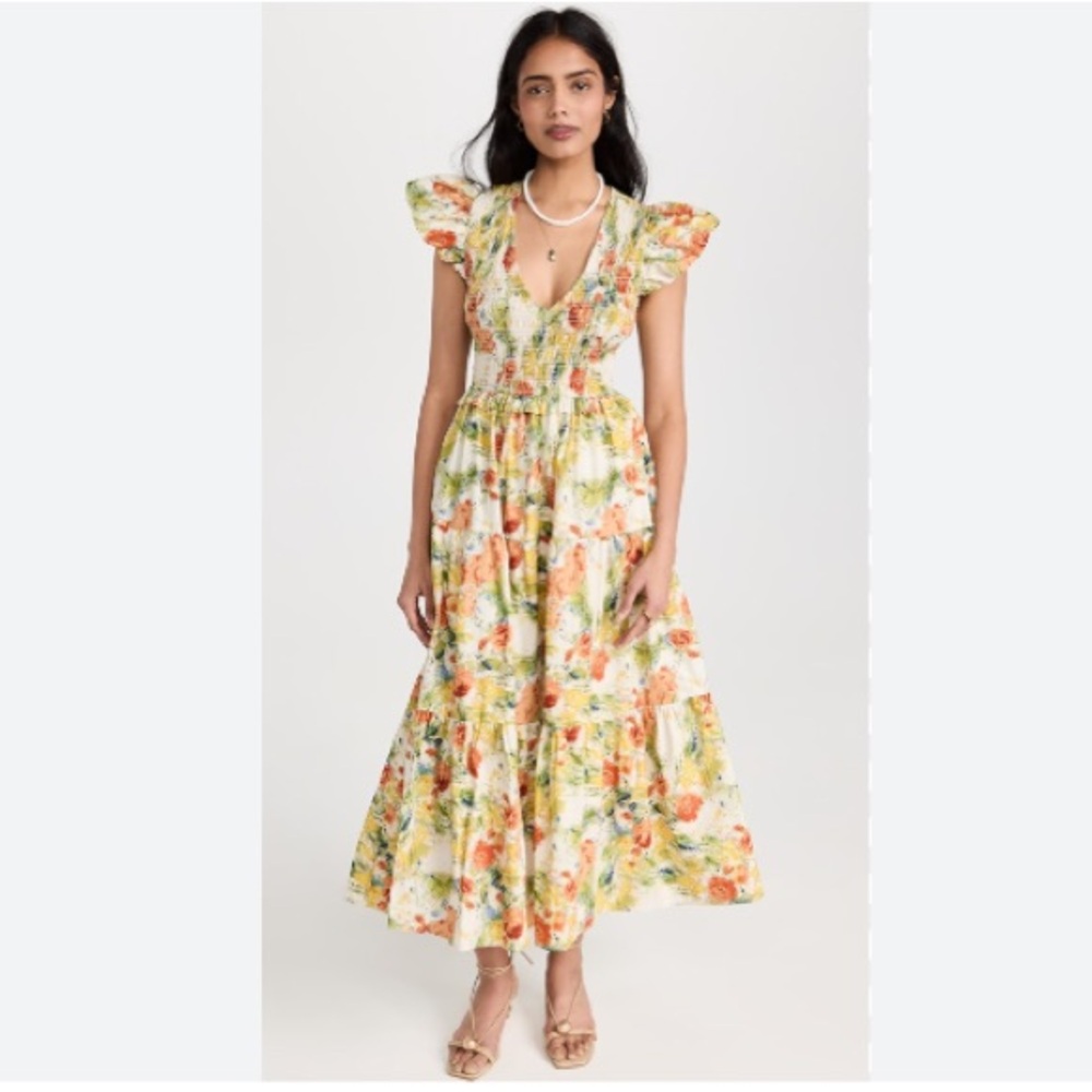 O.P.T. Floral Smocked Dress